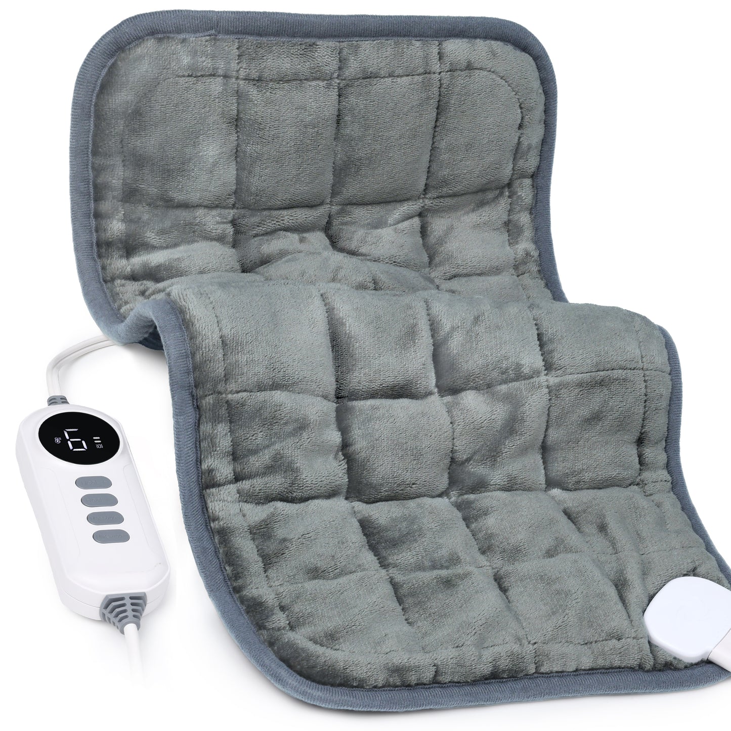 Sable Heating Pad, Weighted Heating Pad with Massaging Vibrations, Massage Heating Pad for Back Cramps Shoulder Pain Relief, 6 Heat Settings & 4 Massage Modes, Gifts for Christmas, 24” x 12”
