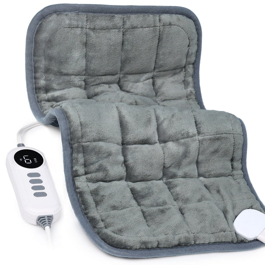 Sable Heating Pad, Weighted Heating Pad with Massaging Vibrations, Massage Heating Pad for Back Cramps Shoulder Pain Relief, 6 Heat Settings & 4 Massage Modes, Gifts for Christmas, 24” x 12”