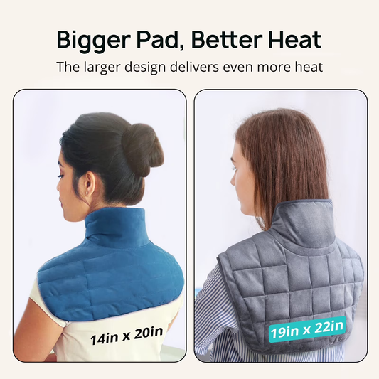 Sable Heating Pad for Back and Cramps Relief, 2.2lb Weighted Heating Pads for Neck and Shoulders, Extra-Large Soft Electric Pad with 4 Heat Settings, Auto-Off, Gifts for Women Men Mom Dad, 22" x 19"