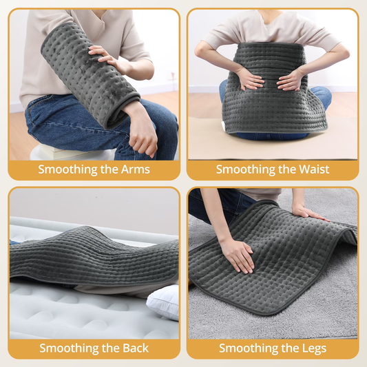 Sable Heating Pad for Back Fatigue Relief, 33" X 17" XXX-Large Heating Pads for Cramps,Electric Heating Pad XL with 6 Fast Heating Settings,Moist Dry Heat Options,Auto-Off,Machine Washable