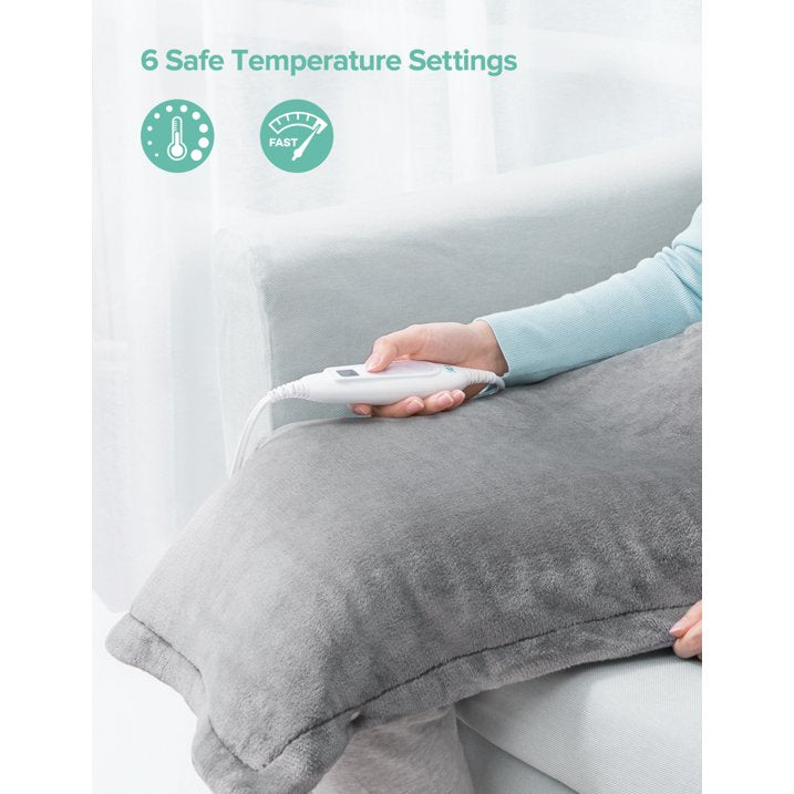 Sable Heating Pads for Neck and Shoulders, 32" x 25" XXXL Electric Heated Pad for Back Pain Relief Fast Heat Pad with 2 Hour Auto Off, 6 Temperature Levels, Weighted-Edge, Machine Washable