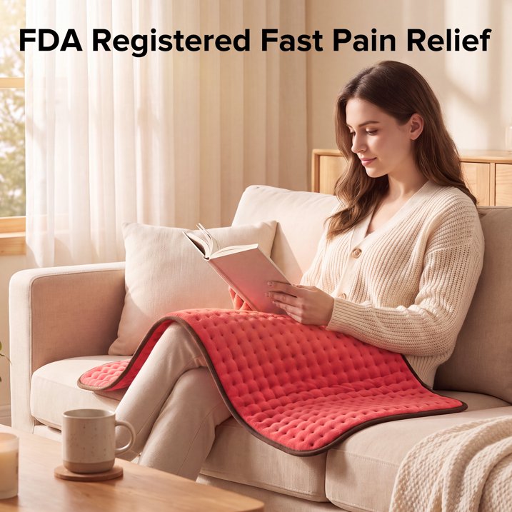 Sable Heating Pad, XXX-Large for Fast Relief with 6 Temperature Settings, 33" X 17", FSA Eligible, Auto Off, Moist & Dry Heat Therapy for Neck Back Shoulder Relief and Cramps