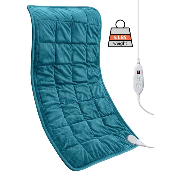 TaoTronics Heating Pad, Extra-Large Electric Weighted Heating Pad - 33''x 17" Weighted Heat Pad for Back Fatigue Relief 5LBS with 6 Heat Settings, 2H Auto Shut-Off, FSA Eligible