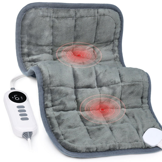 Sable Heating Pad, Weighted Heating Pad with Massaging Vibrations, Massage Heating Pad for Back Cramps Shoulder Pain Relief, 6 Heat Settings & 4 Massage Modes, Gifts for Christmas, 24" x 12"