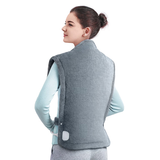 Sable Heating Pads for Neck and Shoulders, 32" x 25" XXXL Electric Heated Pad for Back Pain Relief Fast Heat Pad with 2 Hour Auto Off, 6 Temperature Levels, Weighted-Edge, Machine Washable
