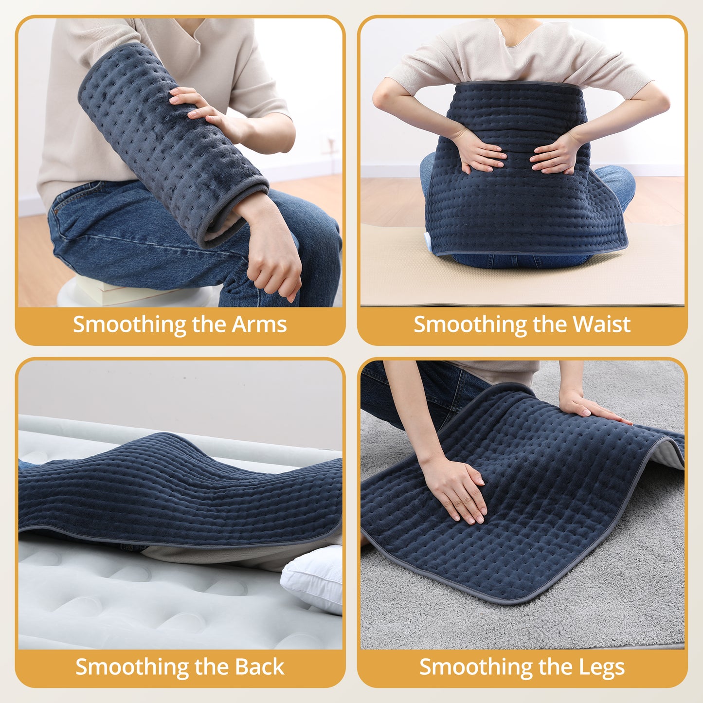 Heating Pad for Back Pain Relief, 17" X 33" XXX-Large Heating Pads for Cramps,Electric Heating Pad Xl with 6 Fast Heating Settings,Moist Dry Heat Options,Auto-Off,Machine Washable