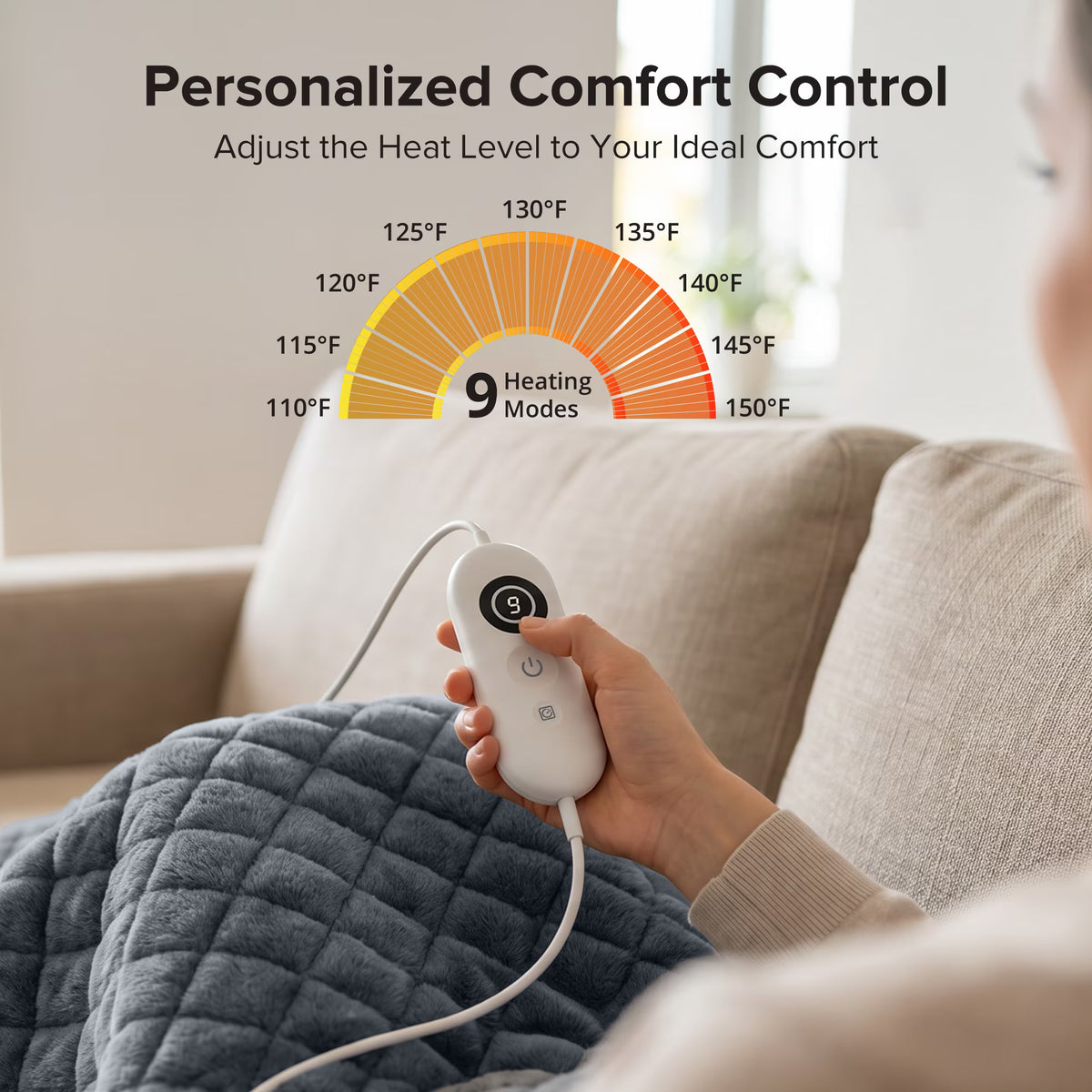 Sable Weighted Heating Pad 17''x 33" XXXL Electric Heating Pad for Back Fatigue Relief, 5LBS with 6 Heat Settings 2H Auto-Off Heat Pad for Shoulder Arms Legs Cramps Washable